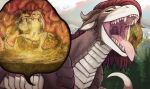 abbie_(heckineatcha) acidic anal anal_penetration anthro anthro_on_anthro anthro_penetrated anthro_penetrating anthro_penetrating_anthro bodily_fluids brown_body brown_horn brown_scales burping cheek_spikes cid_(acidic) cutaway day domestic_cat dragon duo erection eyelashes facial_spikes fangs felid feline felis feral fur genitals green_eyes grey_body grey_fur hi_res horn humanoid_genitalia humanoid_penis inside_stomach lagomorph leporid looking_at_viewer male male/male male_penetrated male_penetrating male_penetrating_male mammal mane mythological_creature mythological_scalie mythology narrowed_eyes nevolsky nude open_mouth outside penetration penile penile_penetration penis penis_in_ass plant rabbit red_eyes red_mane saliva saliva_string scales scalie sex spikes spikes_(anatomy) stomach_acid striped_legs teeth tongue tongue_out tree vore white_body white_fur white_scales