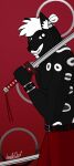 absurd_res anthro canid canine hi_res hybrid lando_(landofloof) landofloof male mammal solo wallpaper