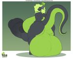 anthro areola back_boob back_muscles balls balls_on_ground bedroom_eyes big_areola big_balls big_breasts big_butt big_knot big_nipples big_penis big_tail black_body black_nipples black_penis border breasts butt colored_sketch curvy_figure dragon ear_frill european_mythology fangs forked_tongue frill_(anatomy) full-length_portrait genitals green_balls green_body green_eyes green_hair green_horn green_scales green_tongue gynomorph hair hi_res horn hourglass_figure huge_areola huge_balls huge_breasts huge_butt huge_knot huge_nipples huge_penis huge_tail huge_thighs humanoid_genitalia humanoid_penis hybrid_genitalia hybrid_penis hyper hyper_balls hyper_breasts hyper_butt hyper_genitalia hyper_knot hyper_nipples hyper_penis intersex kaya_(knockedoutdragon) knockedoutdragon knot knotted_humanoid_penis knotted_penis long_hair long_tongue looking_at_viewer looking_back muscular muscular_intersex mythological_creature mythological_scalie mythology narrowed_eyes nipples open_mouth penis pinup portrait pose raised_tail rear_view scales scalie seductive signature simple_background sketch solo standing tail teeth thick_tail thick_thighs tongue tongue_out watermark western_dragon white_border