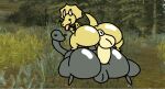 2_horns 2d_animation aliasing all_fours anal anal_penetration animated anus backsack balls big_butt big_penis bored brachiosaurid brachiosaurus butt ceratopsian dialogue digital_media_(artwork) dinosaur duo english_text eye_contact eyes_closed forest forest_background genitals glistening glistening_butt grass grey_body happy horn huge_butt huge_penis long_neck looking_at_another looking_back loop male male/male male_penetrated male_penetrating male_penetrating_male nature nature_background nxyitn on_top open_mouth ornithischian penetration penis plant prehistoric_species puffy_anus reptile sauropod sauropodomorph scalie screencap screencap_background seamless_loop sex size_difference small_dom_big_sub tail tail_grab tail_motion text text_box thick_thighs tree triceratops yellow_body