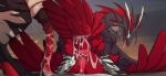 after_anal after_sex balls belly belly_inflation big_belly bodily_fluids cum cum_drip cum_in_ass cum_inflation cum_inside cum_overflow dinkysaurus dragon dripping drooling duo european_mythology feathered_wings feathers feral genital_fluids genitals hi_res immobile inflation knot knotted_penis long_penis male male/male mythological_creature mythological_scalie mythology penile_spines penis red_penis redshift_(dinkysaurus) saliva scalie underfluffies western_dragon wings wyvern