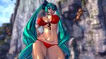  beach bikini blade_&amp;_soul breasts day gon_(blade_&amp;_soul) huge_breasts large_breasts swimsuit twintails 