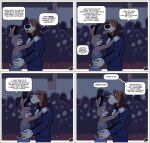 5_fingers anthro black_nose bloodhound bow_tie breasts brown_body brown_fur canid canine canis clothed clothed_anthro clothed_female clothed_male clothing comic copper_(tfath) dancing dialogue disney domestic_dog dress duo encouragement english_text fangs female fingers fur grey_body grey_fur hi_res humanoid_hands hunter-husky hunting_dog judy_hopps lagomorph leporid male mammal pink_nose platonic prom rabbit scent_hound speech_bubble suit tail teeth text the_fox_and_the_hound tongue white_body white_fur zootopia