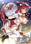 1girl 2020 :3 :d ahoge alternate_costume amairo_islenauts animal_ears ass bag bikini blush bow bow_legwear breasts capelet christmas cleavage clenched_hand commentary_request curvy dated eyes_visible_through_hair fang foot_out_of_frame frilled_bikini frilled_skirt frills fur-trimmed_capelet fur-trimmed_gloves fur_trim fuyukichi_(nikoniko1567) gift_bag gloves grey_eyes hair_between_eyes hair_ornament hand_up hat hat_ornament holding holding_bag large_breasts leaning_forward looking_at_viewer masaki_gaillard medium_hair merry_christmas miniskirt navel night night_sky open_mouth outdoors red_bow red_capelet red_gloves red_hair red_skirt santa_costume santa_hat shiny_skin skindentation skirt sky smile snow snowing solo sparkle standing standing_on_one_leg star_(symbol) star_hat_ornament swimsuit tail tail_raised thighhighs thighs twitter_username white_bikini white_thighhighs winter wolf_ears wolf_girl wolf_tail x_hair_ornament 