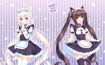  animal_ears chocolat maid neko_para nekomimi sayori tail thighhighs vanilla wallpaper 