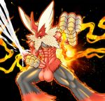  2017 abs action_pose anthro avian balls cum cumshot ejaculation excessive_cum explosion eyes_closed fire fist holding_penis humanoid_penis male masturbation mega_blaziken mega_evolution muscular muscular_male nintendo orgasm penile_masturbation penis pok&eacute;mon solo vein veiny_penis video_games white-snow-wolf year_of_the_rooster 