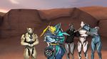  3d_(artwork) alien digital_media_(artwork) excalibur_(warframe) female hug mag_(warframe) male mesa_(warframe) not_furry nyx_(warframe) rhino_(warframe) romantic source_filmmaker stevehooves37_(artist) tenno valkyr_(warframe) video_games warframe 