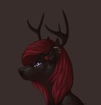  ambiguous_gender anthro antlers canine ear_piercing fur hair horn mammal nude piercing simple_background solo zumjakal 