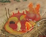  egg fire magmar nest no_humans pokemon 