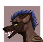  ambiguous_gender anthro canine fangs fur hair looking_at_viewer mammal open_mouth smile solo teeth zumjakal 