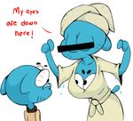  bathrobe cartoon_network cat clothing feline female gumball_watterson male mammal mother nicole_watterson parent robe son the_amazing_world_of_gumball towel 