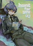  black_gloves eric_muentes formal gloves lila_(pokemon) long_hair looking_at_viewer low_ponytail necktie pokemon pokemon_(game) pokemon_sm purple_eyes purple_hair reading reclining smile solo suit 