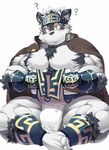  canine clothing cute horkeukamui loincloth male mammal muscular solo the_usimus tokyo_afterschool_summoners wolf 