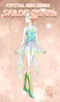  bishoujo_senshi_sailor_moon choker cosplay drachea_rannak forehead_jewel full_body leotard miniskirt pearl_(steven_universe) profile sailor_senshi_costume see-through skirt smile solo star starry_background steven_universe watermark 