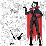 4_fingers 8_eyes ambiguous_gender anthro arthropod biped black_sclera broken_vessel_(hollow_knight) brumm_(hollow_knight) cloak closed_smile clothed clothing cnidarian dung_defender_(hollow_knight) eyebrows eyelashes false_knight_(hollow_knight) fingers grimm_(hollow_knight) group hair hi_res holding_melee_weapon holding_object holding_weapon hollow_knight hornet_(hollow_knight) humanoid insect jellyfish lepidopteran mantis_lord_(hollow_knight) marine markoth_(hollow_knight) medusozoan melee_weapon mistake_(hollow_knight) moth mouth_closed multi_eye myla_(hollow_knight) nail_(weapon) nosk_(hollow_knight) osakana2gou pale_king_(hollow_knight) pupils quirrel_(hollow_knight) radiance_(hollow_knight) red_eyes shade_lord_(hollow_knight) sharp_teeth smile standing team_cherry teeth the_knight_(hollow_knight) tiso_(hollow_knight) vessel_(species) weapon weaver_(hollow_knight)