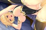  :o acacia_(flower_knight_girl) all_fours bed_sheet black_legwear black_leotard blonde_hair blue_eyes blush breasts censored city_forest_online covered_navel cum female_orgasm flower_knight_girl game_cg hanging_breasts hetero large_breasts leotard leotard_aside looking_back mosaic_censoring nipples official_art open_mouth orgasm overflow penis pillow pussy pussy_juice sex short_hair smile solo_focus sweat thighhighs vaginal 