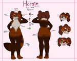  anthro female horsie looking_at_viewer mammal model_sheet nude overweight pandaren red_panda redpixie smile solo standing video_games warcraft 