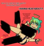 absurd_res ahoge ambiguous_gender animal_humanoid bear blue_eyes bracelet broken_chain bukopanda censor_bar censored censored_feet censored_genitalia censored_nipples chain cuff_(restraint) eye_bags eyebrows gesture giant_panda green_ears green_hair hair hand_gesture hi_res humanoid jewelry leather leather_cuffs mammal mammal_humanoid markings mole_(marking) nonbinary_(lore) one_fang panda_humanoid restraints smile smirk solo strap_harness studded_bracelet studded_jewelry studs thick_eyebrows ursid_humanoid ursine ursine_humanoid v_sign