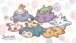  @_@ artist_request closed_mouth dot_nose dragonite fainted fangs frown gengar larvitar lying max_revive no_humans nostrils official_art on_stomach open_mouth pikachu pokemon pokemon_(creature) pokemon_fainted pokemon_focus poliwhirl scorbunny second-party_source smile snorlax speech_bubble spinda spiral-only_eyes teeth thought_bubble togekiss translation_request 
