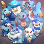 2025 ambiguous_gender amphibian anatid anseriform anthro avian beak bird blue_body blue_eyes blue_feather_hair blue_feathers blue_skin blush crocodilian duck fangs feather_hair feathers feral froakie frog generation_1_pokemon generation_2_pokemon generation_3_pokemon generation_4_pokemon generation_5_pokemon generation_6_pokemon generation_7_pokemon generation_8_pokemon generation_9_pokemon gesture group hi_res leoiruga lizard looking_at_viewer mudkip nintendo one_eye_closed open_mouth oshawott paws penguin piplup pokemon pokemon_(species) popplio pseudo_hair quaxly red_eyes reptile scalie seashell shell signature sobble squirtle tail teeth tongue totodile waving waving_at_viewer white_body white_feathers yellow_sclera
