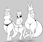  belly cat clothing collar demon dubtitled eyeless feline female group hoodie horn mammal monochrome neck_tuft panties shorts slightly_chubby smile sweater thick_tail thick_thighs tuft underwear wide_hips 