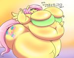  anthro belly big_(disambiguation) bikini blush breasts clothing equine female fur horse looking_at_viewer mammal navel obese overweight simple_background solo ssbbw swimsuit thick_thighs voluptuous wide_hips wobbleblot 