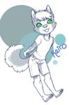  anthro canine chibi fur hair hands_behind_back looking_at_viewer male mammal redpixie smile solo standing tongue tongue_out 