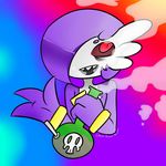  bong cleo cloud cute devious drugs female flat_chested gardevoir happy humanoid lvl100gardevoir nintendo pok&eacute;mon rainbow smoke teeth video_games 