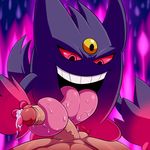  2017 clitoris cum faceless_male female gengar human lonbluewolf long_tongue male male/female mammal mega_evolution mega_gengar nintendo open_mouth oral penis pok&eacute;mon pussy saliva sex teeth tongue video_games 