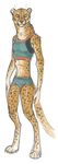  2015 anthro athletic cheetah clothed clothing digitigrade feline female keaze mammal solo yellow_eyes 