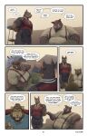  absurd_res aldrich_haynes_(thepurp) anthro apron belly blake_harper_(thepurp) bottomless bottomless_male bottomwear canid canine canis clothed clothing comic dialogue dobermann domestic_dog embarrassed felid fully_clothed group hi_res lamp lion looking_away male mammal mane marcus_(thepurp) mature_male nervous overweight overweight_male pantherine pants pinscher shirt sitting smile speech_bubble suid suine sus_(pig) thepurp topwear tusks vest wild_boar 