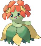 alpha_channel ambiguous_gender bellossom elemental_creature flora_fauna flower flower_(anatomy) front_view full-length_portrait generation_2_pokemon green_body green_leaves humanoid ken_sugimori nintendo noseless official_art open_mouth open_smile petals plant pokemon pokemon_(species) portrait round_eyes simple_background smile solo transparent_background yellow_leaves