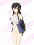  absurdres bangs black_hair blush bra breasts brown_eyes cat_cutout cat_ear_panties cat_lingerie cleavage_cutout commentary eyebrows eyebrows_visible_through_hair favoritevoidpixel hair_between_eyes highres iowa_(pacific) kantai_collection large_breasts long_hair looking_at_viewer meme_attire mole mole_under_eye navel no_hat no_headwear no_legwear open_clothes pacific panties sidelocks smile solo underwear very_long_hair white_bra white_panties 