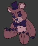 3_fingers 3_toes 3d_(artwork) animate_inanimate anthro bear black_eyes bow_tie brown_body button_(fastener) button_eyes claws cryptiacurves digital_media_(artwork) feet fingers five_nights_at_freddy&#039;s freddy_(fnaf) grey_background grin living_plushie male mammal plushie scottgames sharp_teeth simple_background sitting smile solo stitch_(sewing) teddy_bear teeth toes
