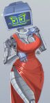  absurd_res auveiss big_breasts breasts clothed clothed_female clothing dress female female_focus gem hi_res humanoid jewelry karen_plankton machine necklace nickelodeon pearl_(gem) pearl_necklace red_clothing red_dress robot robot_humanoid solo solo_focus spongebob_squarepants thick_thighs 