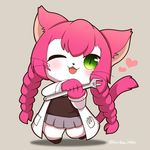  artsit_request cat cat_busters character_request furry long_hair one_eye_closed pink_hair 