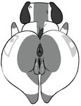  animate animate_inanimate anthro anthrofied anus big_butt butt canine clitoris digital_media(artwork) dog female from_behind_position mammal monochrome nintendo nintendo_switch nude orulf pussy rear_view sex simple_background solo standing sweat switch_dog thick_thighs video_games white_background wide_hips 