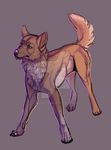  ambiguous_gender canine feral fur mammal plgdd simple_background solo standing watermark 