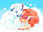 3_toes abstract_background alolan_form alolan_vulpix ambiguous_gender anchor_symbol blue_body blue_clothing blue_eyes blue_fur blue_hat blue_headwear blue_inner_ear blue_kerchief blue_markings blue_neckerchief brown_body brown_eyes brown_fur brown_inner_ear brown_markings canid canine clothed clothing curled_tail digital_media_(artwork) digitigrade duo eyewear eyewear_on_head feet feral fluffy fluffy_tail fur generation_1_pokemon generation_7_pokemon gloves_(marking) hat headgear headwear heart_sunglasses heart_symbol kerchief leg_markings lying mammal markings multi_tail neckerchief neckwear nintendo on_front one_eye_closed one_fang open_mouth open_smile orange_body orange_fur pattern_background pattern_clothing pattern_hat pattern_headgear pattern_headwear pattern_kerchief pattern_neckerchief paws pink_eyewear pink_sunglasses pokemon pokemon_(species) regional_form_(pokemon) sailor sailor_cap simple_background smile socks_(marking) sparkles star striped_clothing striped_hat striped_headgear striped_headwear striped_kerchief striped_neckerchief stripes sunglasses sunglasses_on_head tail tan_body tan_fur teal_kerchief teal_neckerchief toes unavailable_at_source vulpix white_body white_clothing white_fur white_hat white_headwear white_markings 道るに
