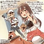  :d akagi_(kantai_collection) animal arm_up black_gloves black_legwear blonde_hair breastplate brown_eyes brown_hair capelet commentary_request dated ehoumaki food gloves graf_zeppelin_(kantai_collection) grey_eyes hamster hand_on_own_cheek hat impossible_clothes jacket kantai_collection kirisawa_juuzou kotatsu long_hair long_sleeves makizushi mamemaki masu miniskirt multiple_girls necktie non-human_admiral_(kantai_collection) open_mouth pantyhose peaked_cap red_neckwear red_skirt setsubun skirt smile sushi table traditional_media translation_request tsurime twitter_username white_hat white_jacket white_legwear 