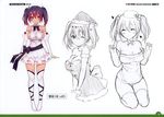  character_design christmas cleavage dress matarou sketch tagme thighhighs 