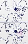  anthro blush canine caprine chumpyzoot comic dawn_bellwether dialogue disney duo eyes_closed eyewear female fur glasses half-closed_eyes hi_res kissing male mammal monochrome sheep shepard_bellwether signature simple_background size_difference text tsundere white_background wolf wool zootopia 