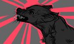  ambiguous_gender canine fangs feral fur mammal plgdd saliva simple_background solo teeth 