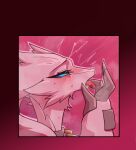 adetuddymax anthro blue_eyes bodily_fluids chain female fur generation_5_pokemon hair hi_res legendary_pokemon nintendo pokemon pokemon_(species) reshiram saliva solo sticker sticker_pack tongue white_body white_fur white_hair