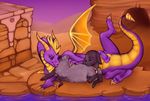  animal_genitalia caprine dragon female feral feral_on_feral horn interspecies male male/female mammal penis public quartz_(gittonsxv) sheep size_difference sniffing spyro spyro_the_dragon sweat sweltering video_games 