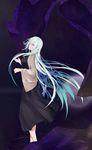  blue_eyes brynhildr_(fate) fate/prototype fate/prototype:_fragments_of_blue_and_silver fate_(series) hair_over_one_eye highres long_hair silver_hair smile solo suguru_(a129214673) very_long_hair 