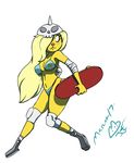  2017 adventure_time anthro bear blush breasts bronwyn canine cartoon_network clothed clothing female fur hair horn looking_at_viewer mammal mascot1063 smile solo standing 