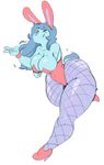  angstrom big_breasts blue_eyes blush breasts bunny_costume cleavage clothed clothing elemental ember_(angstrom) fan_character female fire_elemental fishnet fishnet_legwear footwear high_heels huge_breasts legwear one_eye_closed shoes simple_background solo thick_thighs tongue tongue_out undertale v_sign video_games white_background wide_hips wink 