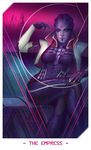  alien alteya aria_t&#039;loak asari blue_eyes card clothed clothing dancing fully_clothed group humanoid looking_at_viewer mass_effect not_furry pole pole_dancing pose purple_skin sitting smile solo_focus tarot_card video_games 