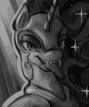 armor bodily_fluids cosmic_hair digital_media_(artwork) drooling equid equine ethereal_hair female friendship_is_magic hasbro hi_res horn horse mammal my_little_pony nightmare_moon_(mlp) open_mouth pony portrait princess_luna_(mlp) saliva sketch solo space star teeth wldhow